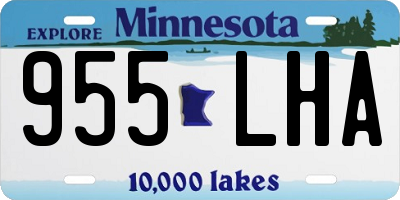 MN license plate 955LHA