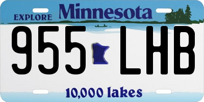 MN license plate 955LHB