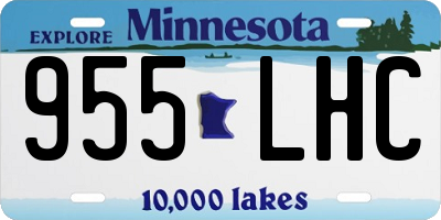 MN license plate 955LHC