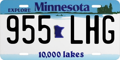 MN license plate 955LHG