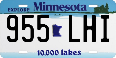 MN license plate 955LHI