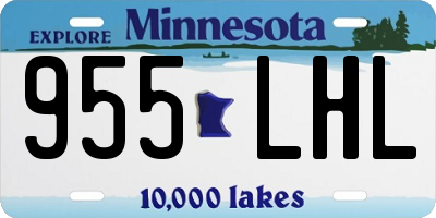 MN license plate 955LHL