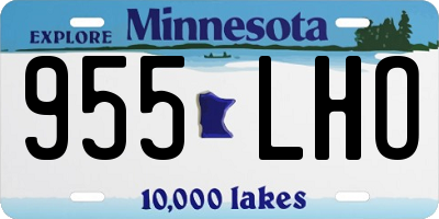 MN license plate 955LHO