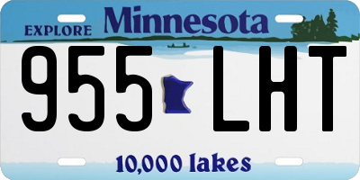 MN license plate 955LHT