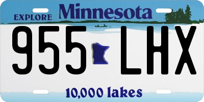 MN license plate 955LHX
