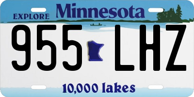 MN license plate 955LHZ
