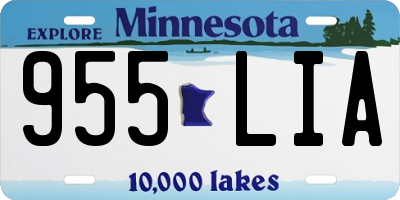 MN license plate 955LIA