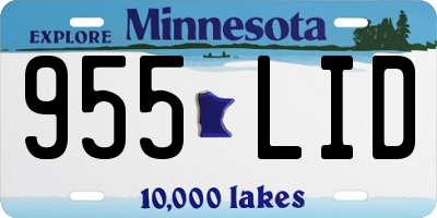 MN license plate 955LID