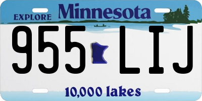 MN license plate 955LIJ