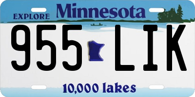 MN license plate 955LIK
