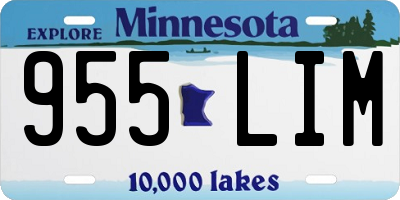 MN license plate 955LIM