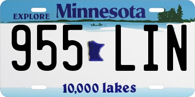 MN license plate 955LIN