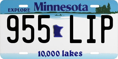 MN license plate 955LIP