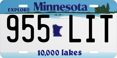 MN license plate 955LIT