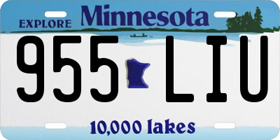 MN license plate 955LIU