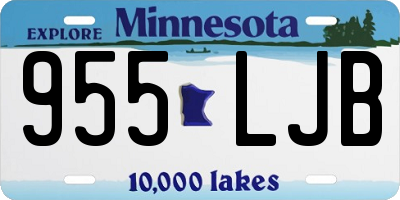 MN license plate 955LJB