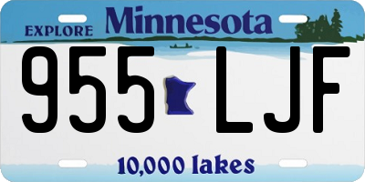 MN license plate 955LJF
