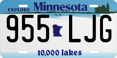 MN license plate 955LJG