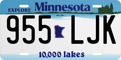 MN license plate 955LJK