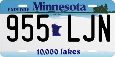 MN license plate 955LJN