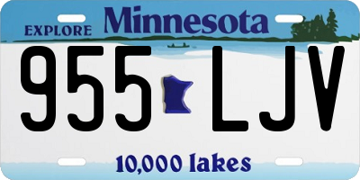 MN license plate 955LJV