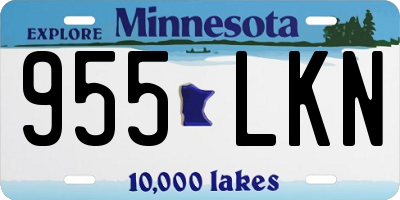 MN license plate 955LKN