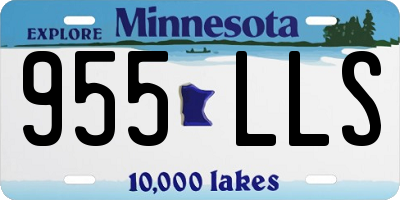MN license plate 955LLS