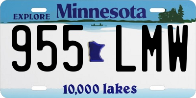 MN license plate 955LMW
