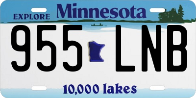 MN license plate 955LNB