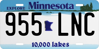 MN license plate 955LNC