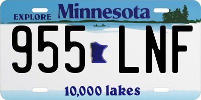 MN license plate 955LNF
