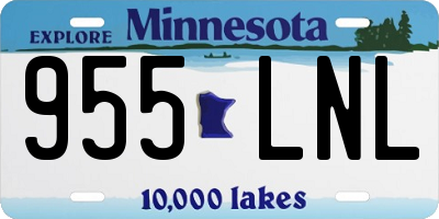 MN license plate 955LNL