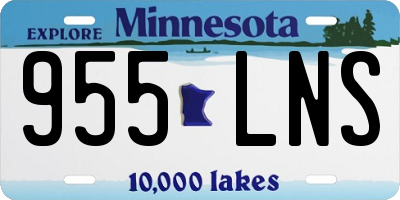 MN license plate 955LNS