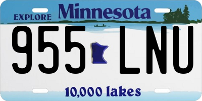 MN license plate 955LNU