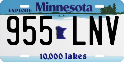 MN license plate 955LNV