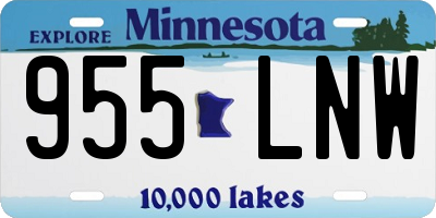 MN license plate 955LNW