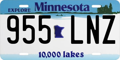 MN license plate 955LNZ