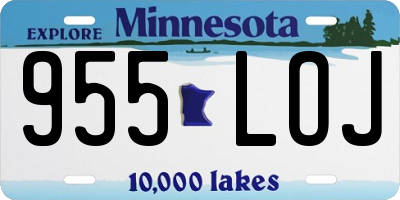 MN license plate 955LOJ