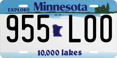 MN license plate 955LOO