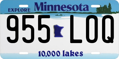 MN license plate 955LOQ