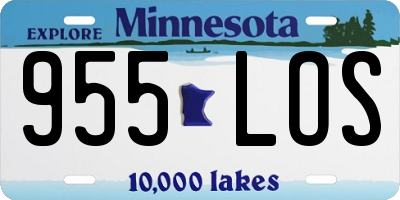 MN license plate 955LOS