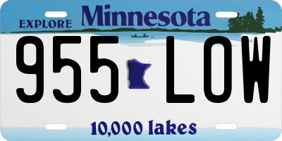 MN license plate 955LOW