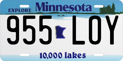 MN license plate 955LOY