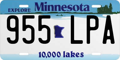 MN license plate 955LPA