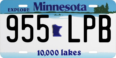 MN license plate 955LPB