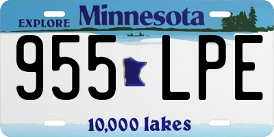 MN license plate 955LPE