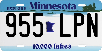 MN license plate 955LPN