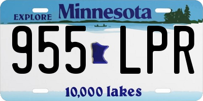 MN license plate 955LPR