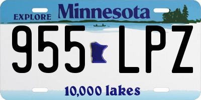 MN license plate 955LPZ