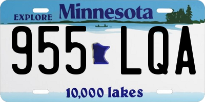 MN license plate 955LQA